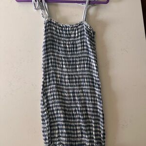 Storia Navy and White Checkered Dress